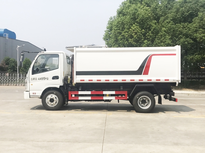國六藍牌凱馬側掛桶式垃圾車